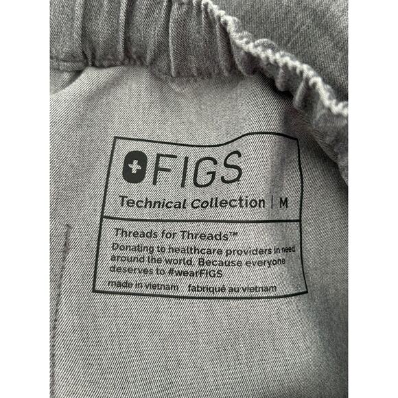 Figs Technical Collection Pants Mens M Cairo Gray Cargo Scrub Drawstring Bottoms - Picture 6 of 12